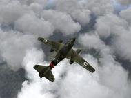 Asisbiz IL2 HM Me 262 Stab III.JG7 Blue 1 Rudolf Sinner over home base Reich V02