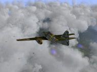 Asisbiz IL2 HS Me 262A 1.JG7 White 2 Erich Hohagen intercepting B 17s bandits over the Reich V01