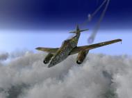 Asisbiz IL2 HS Me 262A 1.JG7 White 2 Erich Hohagen intercepting B 17s bandits over the Reich V02