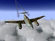 Asisbiz IL2 HS Me 262A 1.JG7 White 2 Erich Hohagen intercepting B 17s bandits over the Reich V03