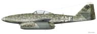 Asisbiz Messerschmitt Me 262A1a Schwalbe 1.KG51 9K+FH WNr 111685 abandoned Brunnthal Germany Apr 1945 0A