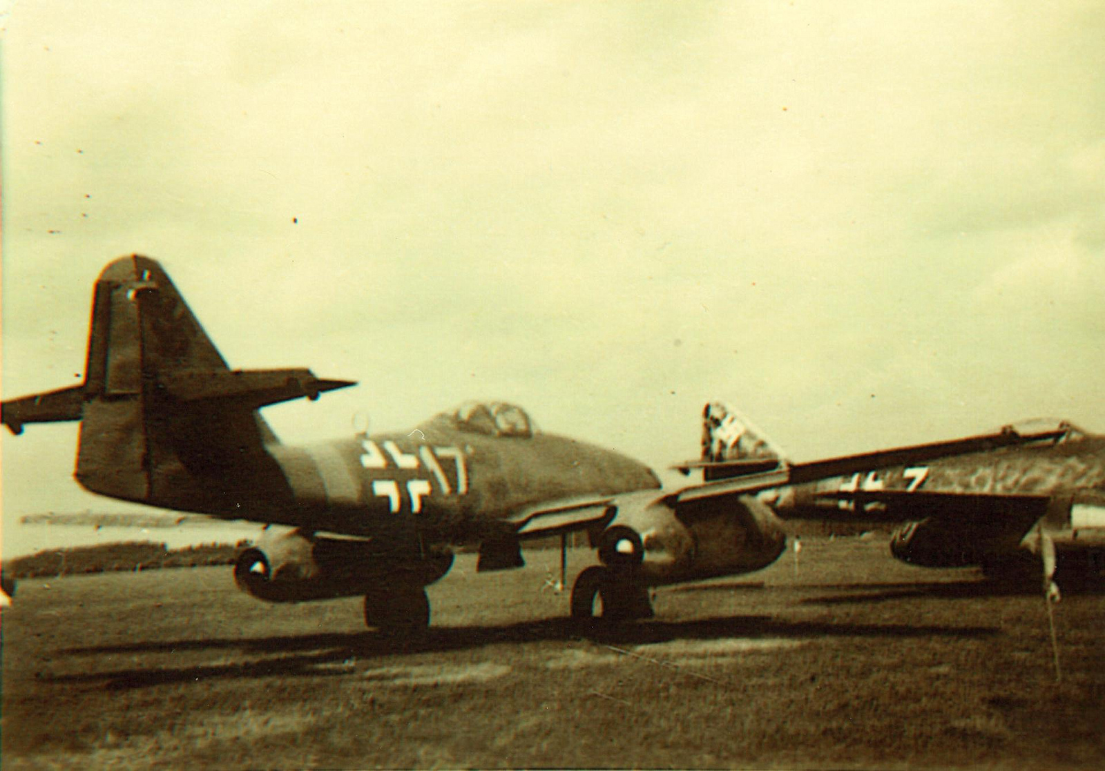 Captured RAF Me 262 Schwalbe Helmond Lubeck late May 1945 01