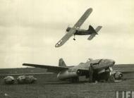 Asisbiz Messerschmitt Me 262 being buzzed by a Stinson L 5 Sentinel