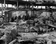 Asisbiz Messerschmitt Me 262 factory at Obertraubling in Bavaria after allied bombing 01