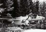 Asisbiz Messerschmitt Me 262A Schwalbe US 3rd Army soldier checking for booby traps Germany 1945 01