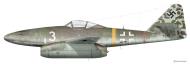 Asisbiz Messerschmitt Me 262A1a 9.JG6 White 3 Alfred Bubi Schreiber Achmer Germany 28th Oct 1944 0A