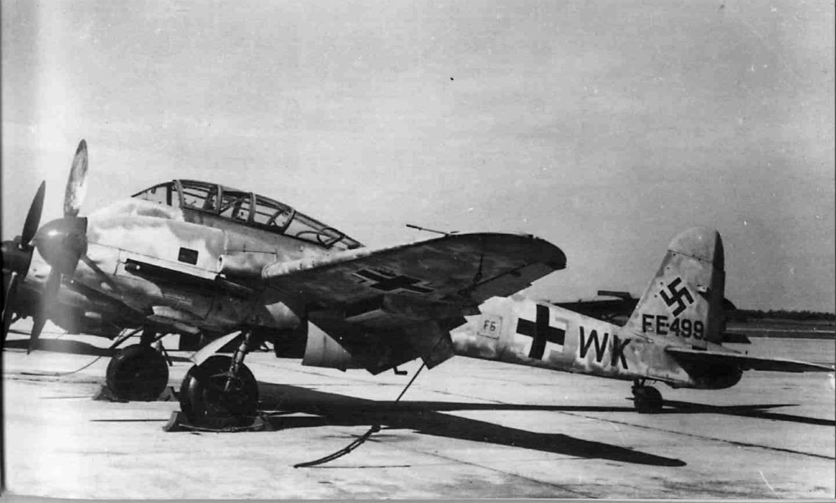 Messerschmitt Me 410A Hornisse 2.(F)122 (F6+WK) captured Italy 1944 02