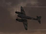 Asisbiz IL2 AS Me 410F 6.KG51 (9K+ZP) pushing the stall limits over England 1944 20