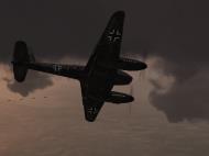 Asisbiz IL2 AS Me 410F 6.KG51 (9K+ZP) stalking a Halifax formation over England V04
