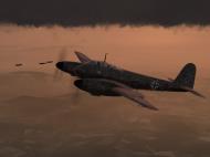 Asisbiz IL2 AS Me 410F 6.KG51 (9K+ZP) stalking a Halifax formation over England V11