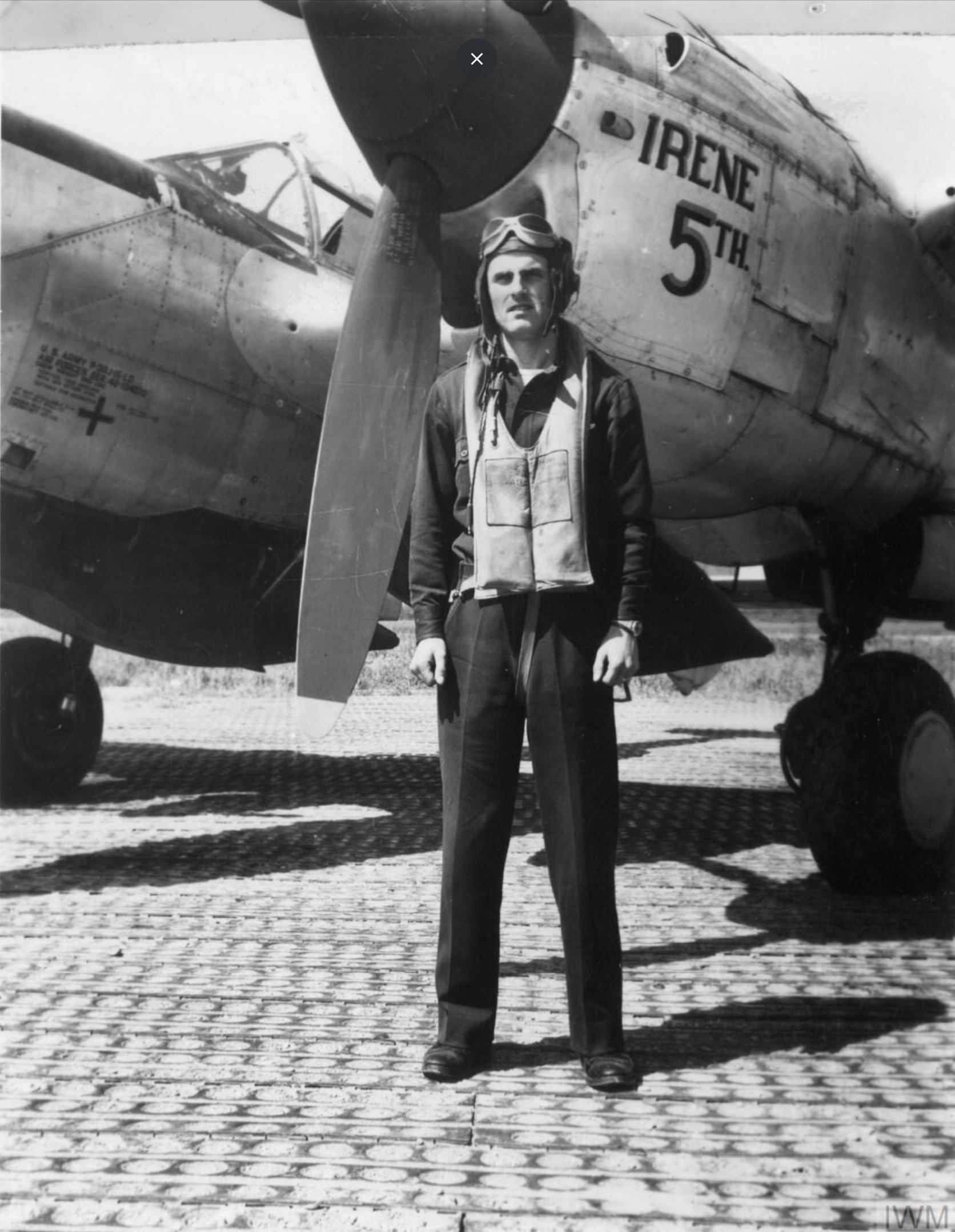 42-104372 P-38J Lightning 12AF 14FG49FS Irene 5th with Captain William T Palmer FRE8801