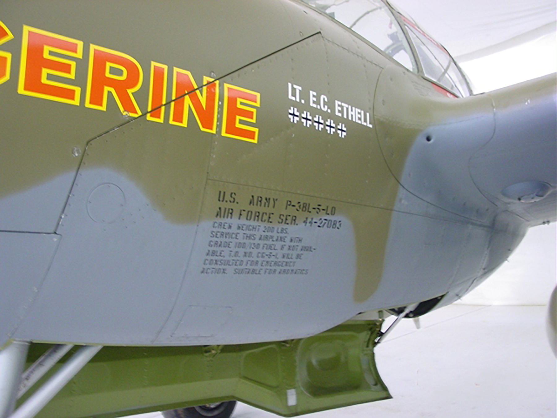 44-27083 P-38J Lightning as 12AF 14FG48FS ESC Tangerine Warbird NX2114L 02