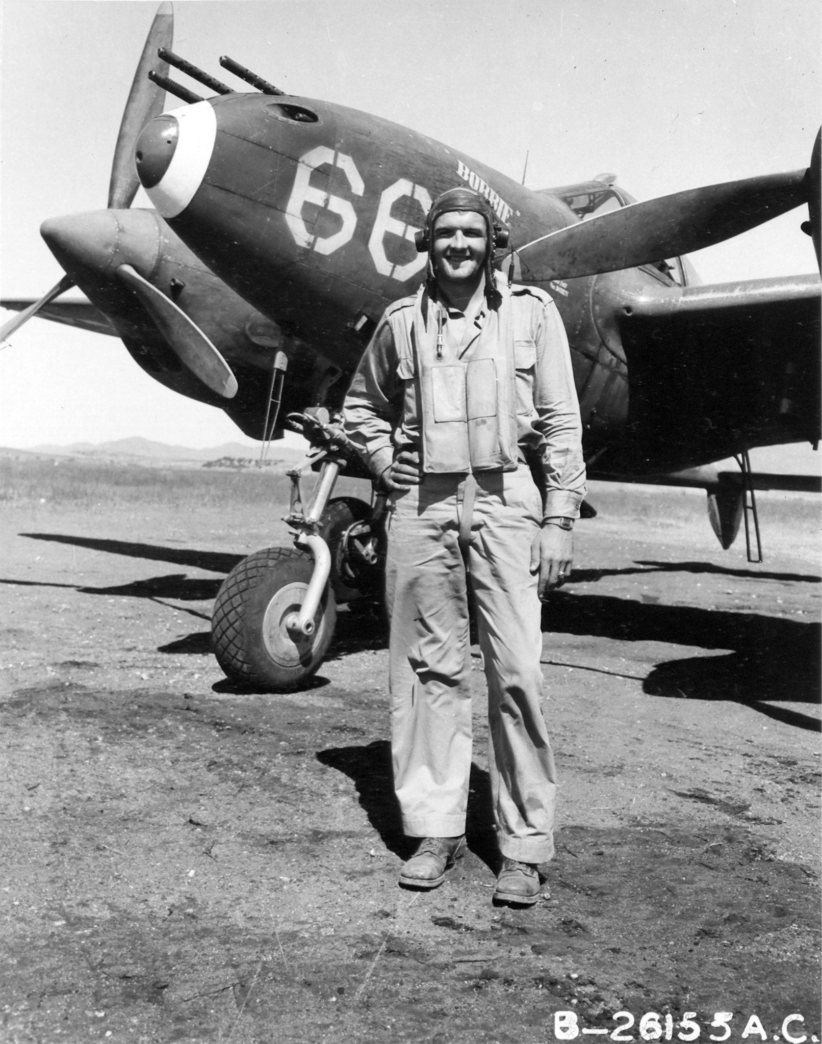 American P-38 Lightning 14FG37FS LT Robert E Gardner in North Africa 1943 NA415