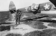 Asisbiz Lockheed P-38 Lightning 12AF 14FG48FS EST with a damaged tail fin IWM FRE10065