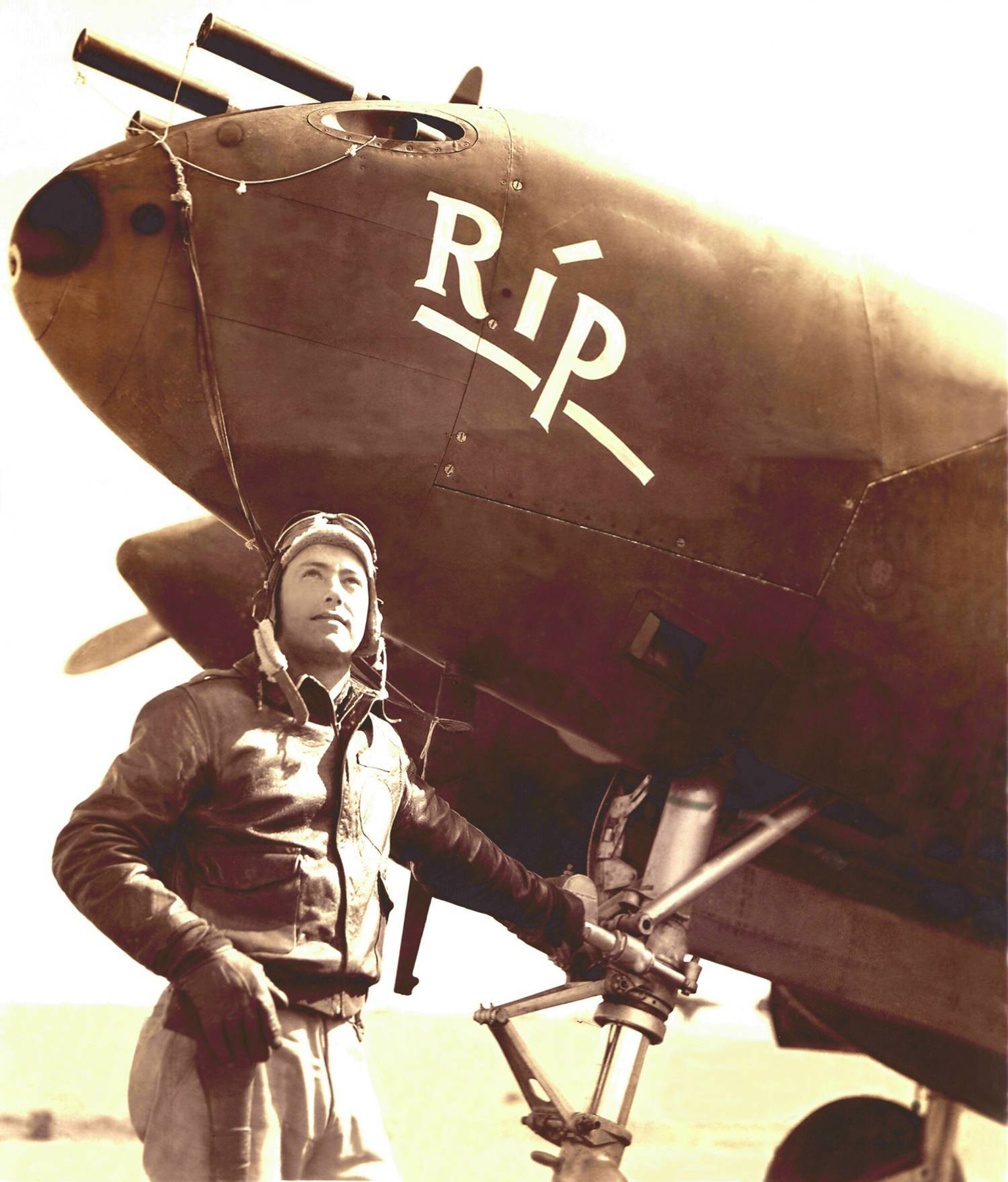 Lockheed P-38 Lightning 12AF 1FG Rip nose art left side North Africa 01