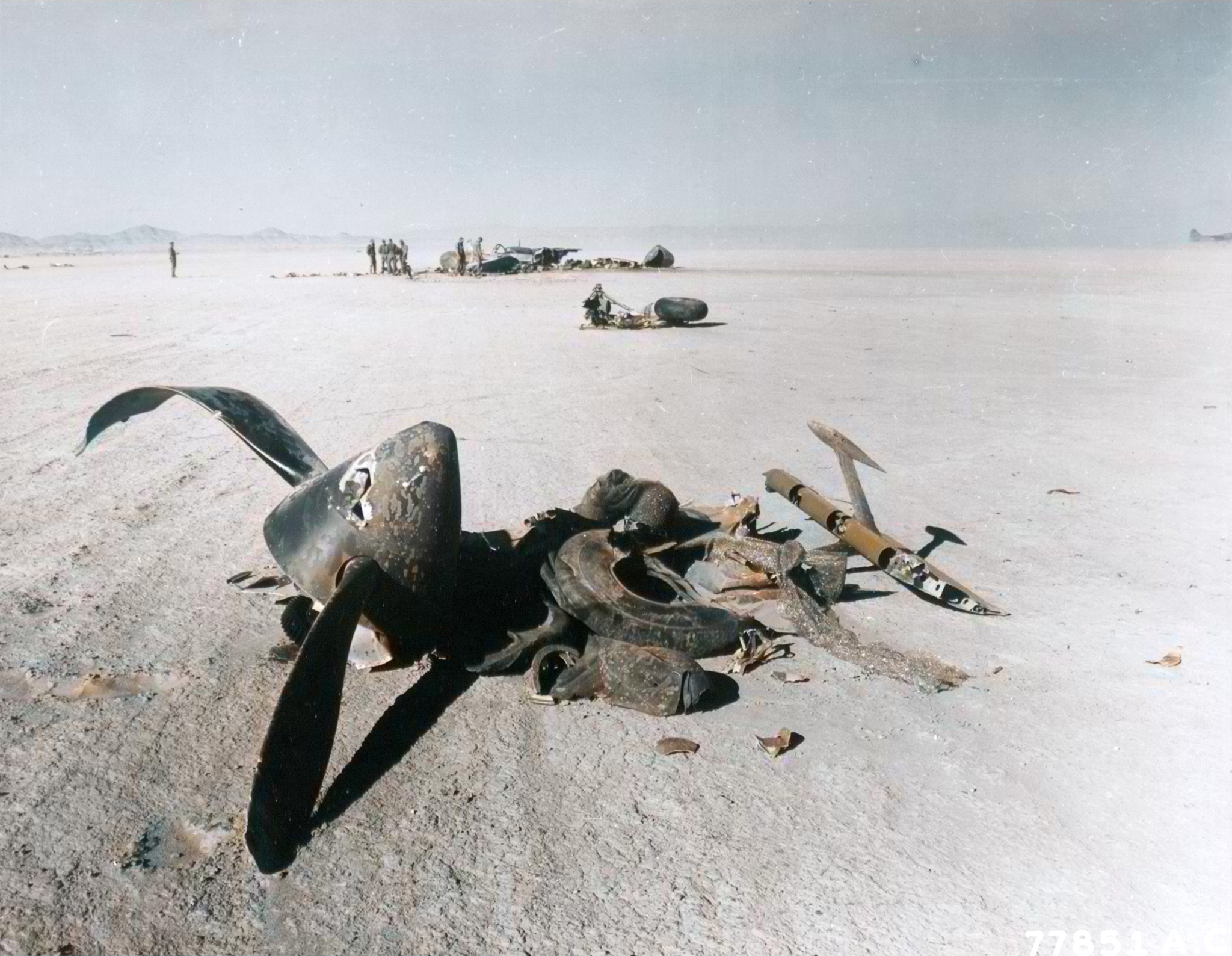 Lockheed P-38 Lightning 12AF 1FG one of two aircraft destroyed during a collision at Biskra Algeria 15th Jan 1943 02