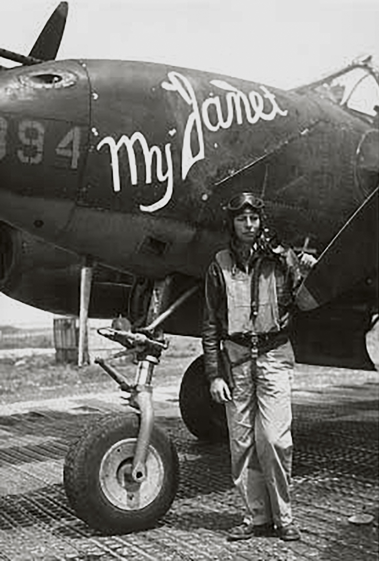 Lockheed P-38 Lightning 12AF 1FG71FS My Jane nose art left side North Africa 01
