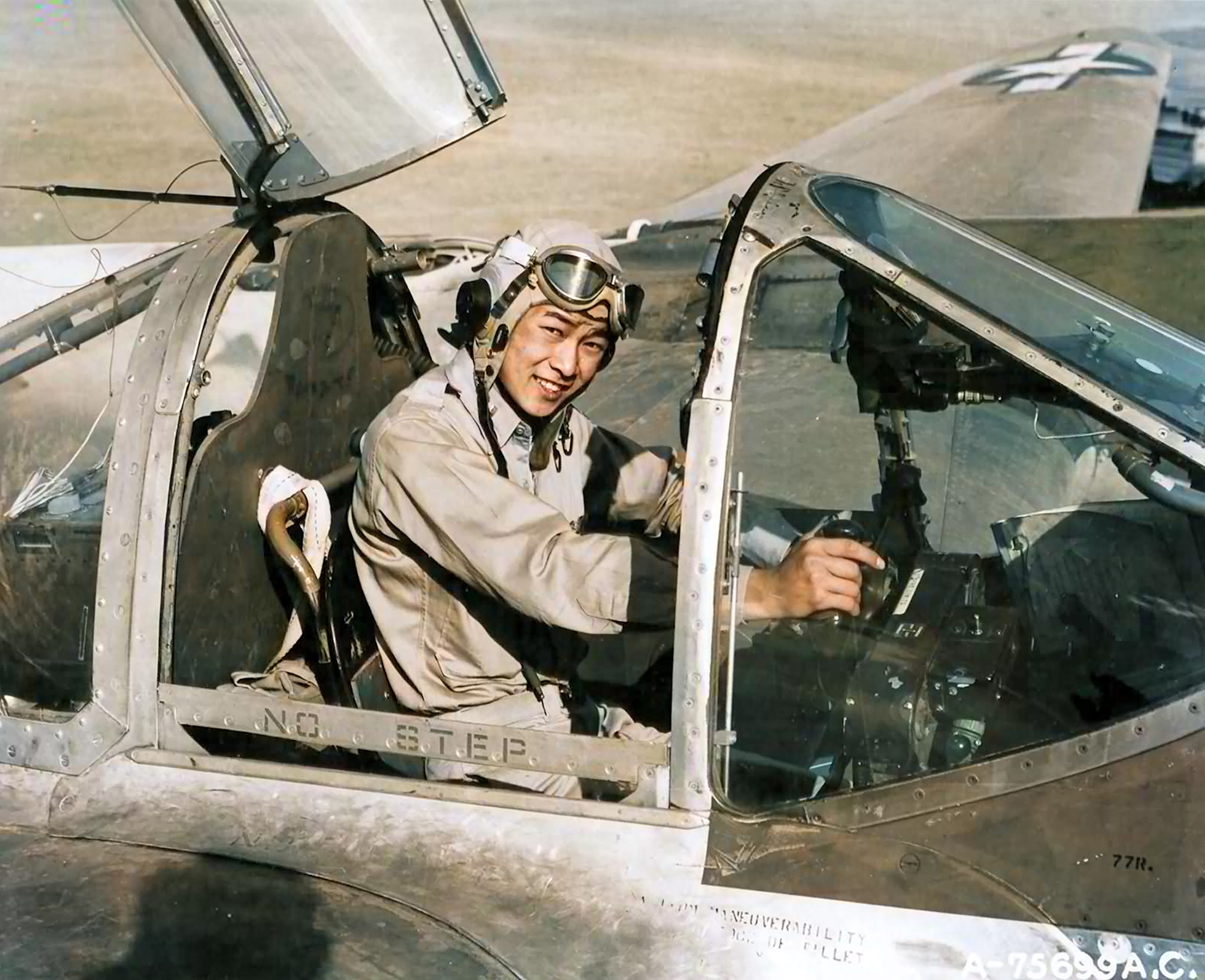 Lockheed P-38J Lightning 1FG27FS pilot 1Lt Stanley Lau 01