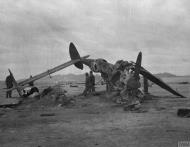 Asisbiz Lockheed P-38 Lightning 12AF 1FG destroyed after a German night raid at Biskra Algeri 1942 FRE4619