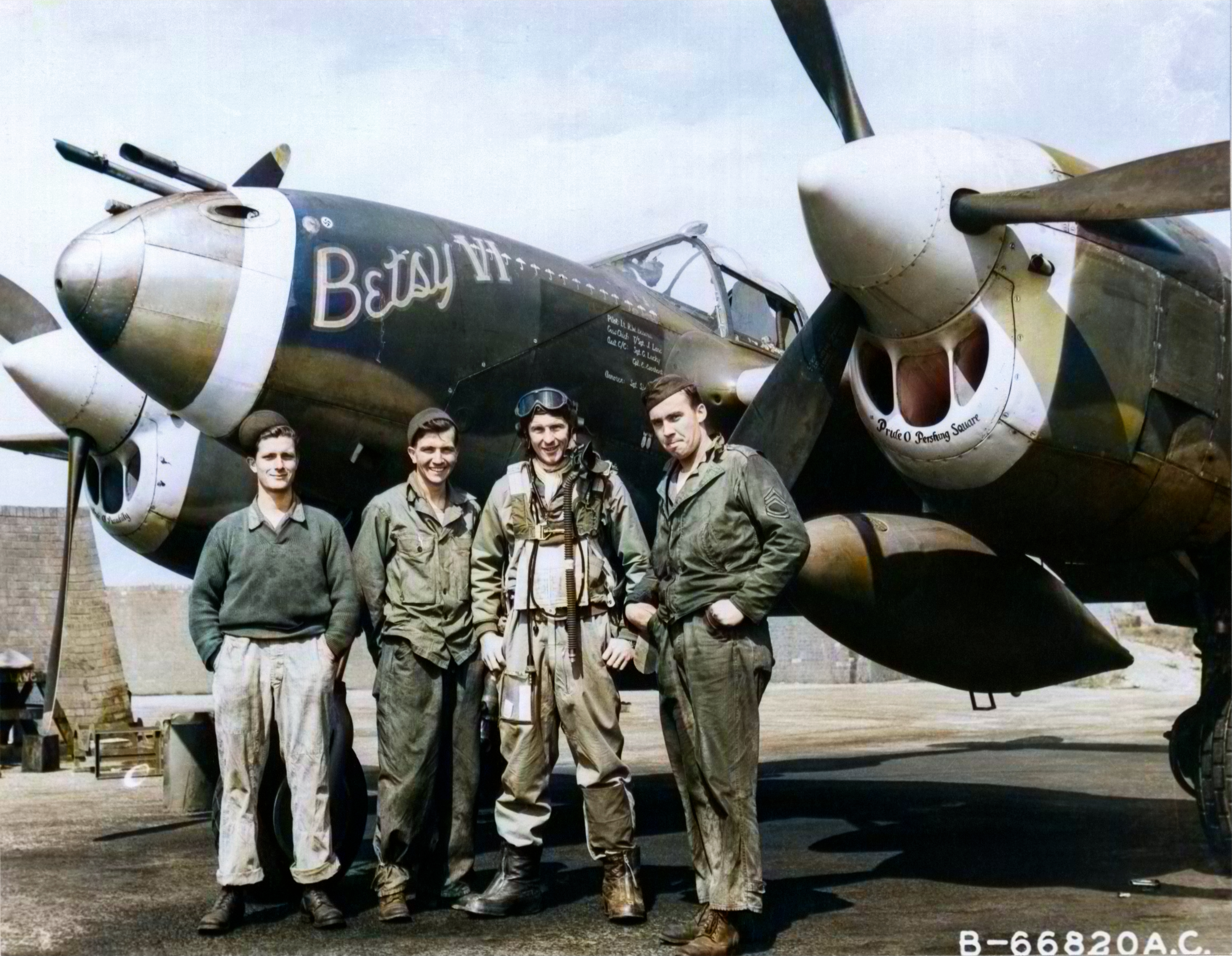 43-28689 P-38J Lightning 8AF 20FG79FS MCY Betsy VI Lt Russell W Bebout based at Kings Cliffe NA1603