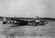 Asisbiz 42 68177 P 38J Lightning 8AF 20FG77FS LCC Dixon V Kendricks bellied in near King's Cliffe 22nd Jun 1944 FRE10117