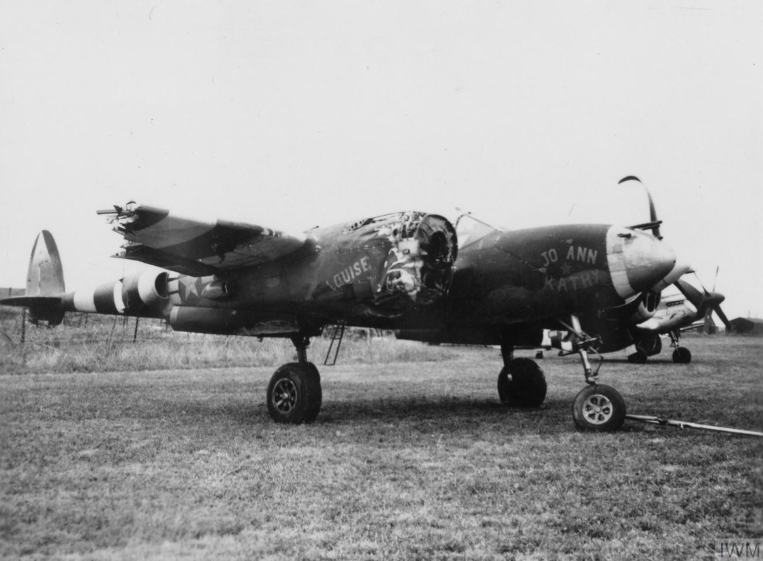 Lockheed P-38J Lightning 8AF 364FG385FS named Jo Ann Kathy after a belly landing England 1944 FRE3201