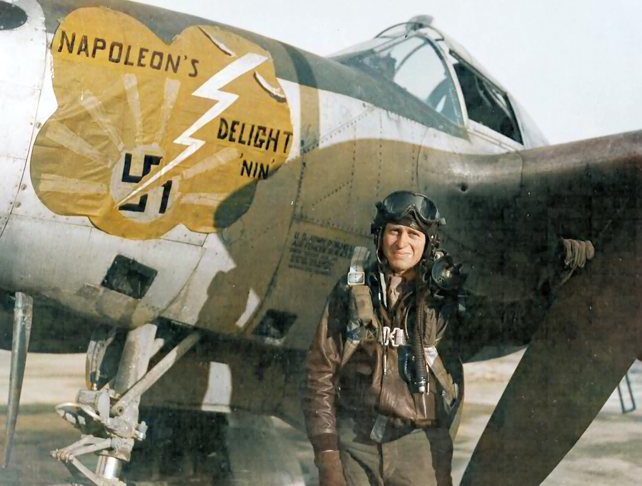 Lockheed P-38J Lightning 9AF 367FG392FS H5F Napoleons Delight Nin pilot 1Lt Pius Kunz 01