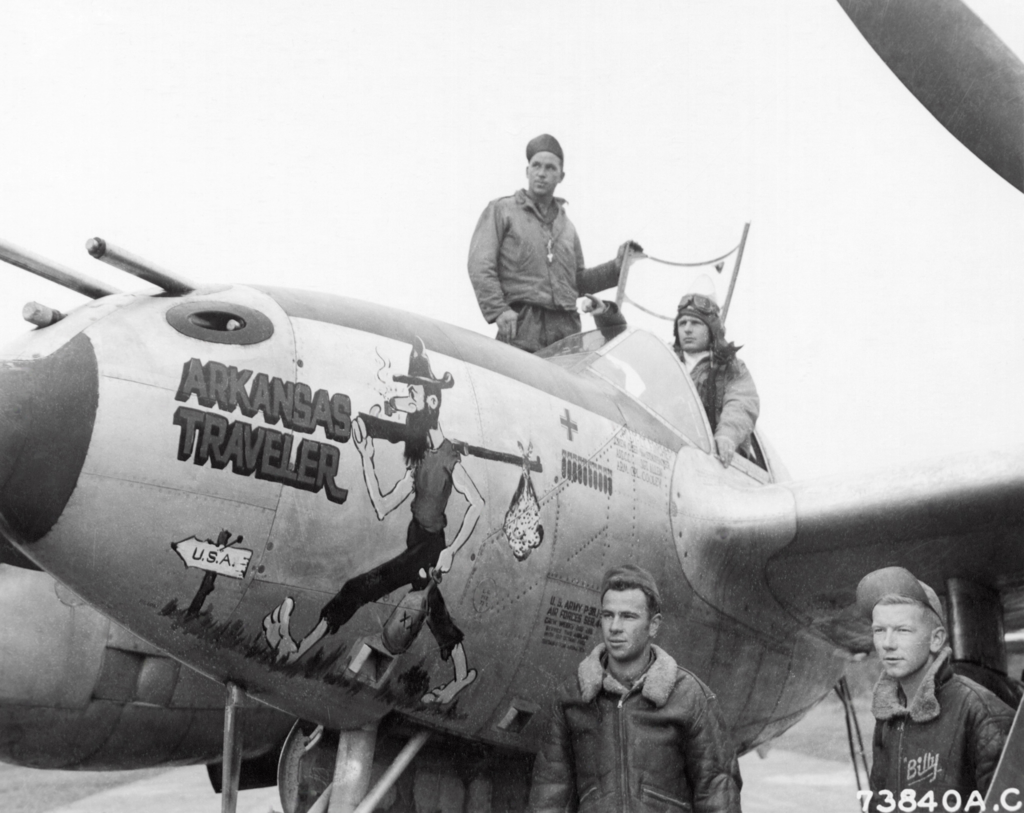 Lockheed P-38J Lightning 9AF 367FG394FS Arkansas Traveler Lt Fincher France 12th Oct 1944 342 FH 000477