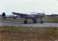 Asisbiz P 38H Lightning 9AF 367FG394FS Freda 4N M taxiing along the runway at Podington 1944 IWM FRE7232