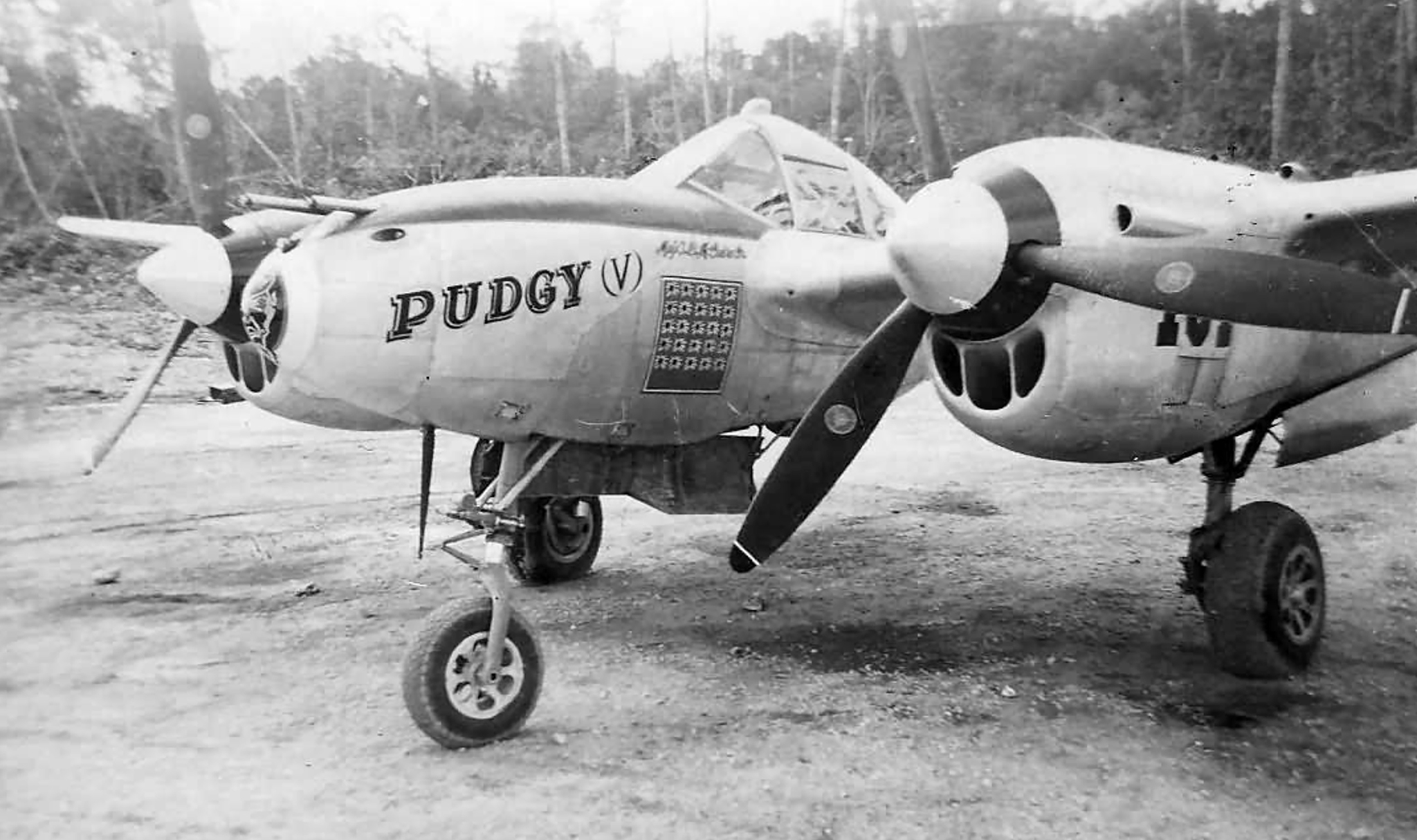 44-24155 P-38L Lightning 5AF 475FG431FS 131 Pudgy (V) Maj Thomas McGuire Luzon Philippines 01