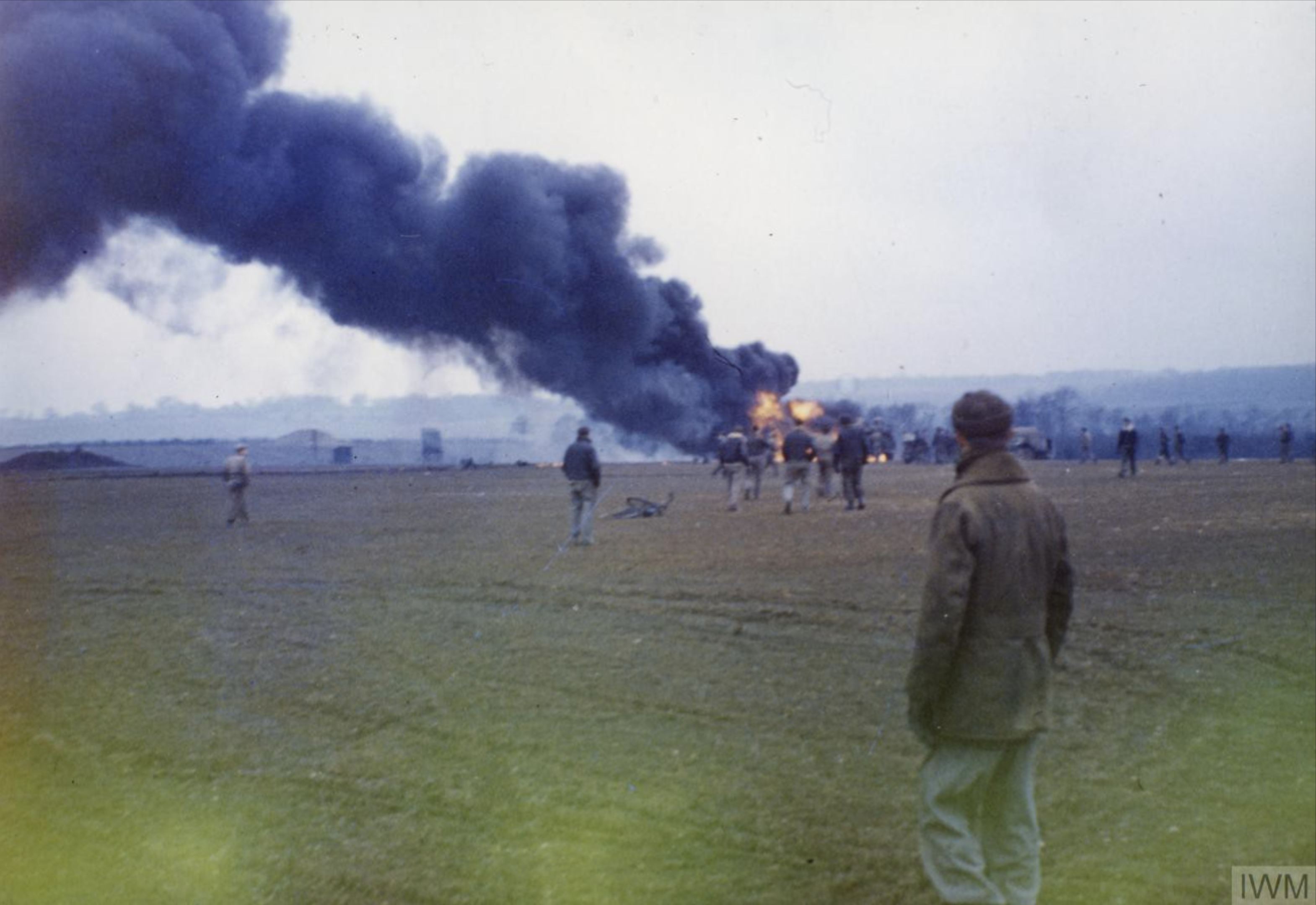 Lockheed P-38H Lightning 8AF 55FG38FS accident at Nuthampstead IWM FRE12829