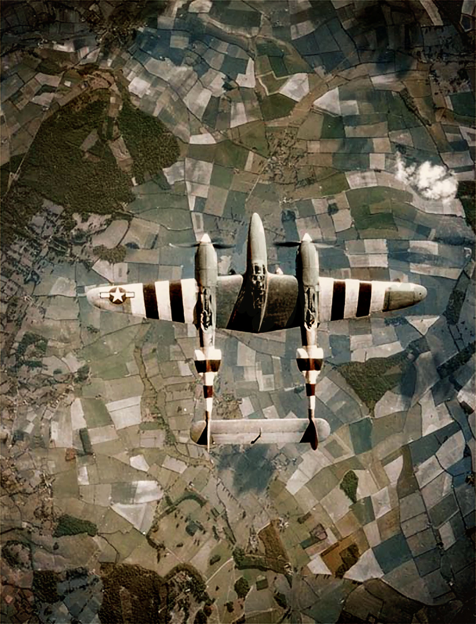Lockheed P-38G Lightning participating in the invasion of France June 1944 01
