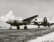 Asisbiz 42 68226 F 5B Lightning 28PRS taxies out for takeoff from Yontan Okinawa 10th July 1945 01