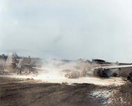 Asisbiz Lockheed P-38 Lightning 15AF 1FG94FS fire fighters extinguish the blaze of a crashed landed plane Italy 1944 01