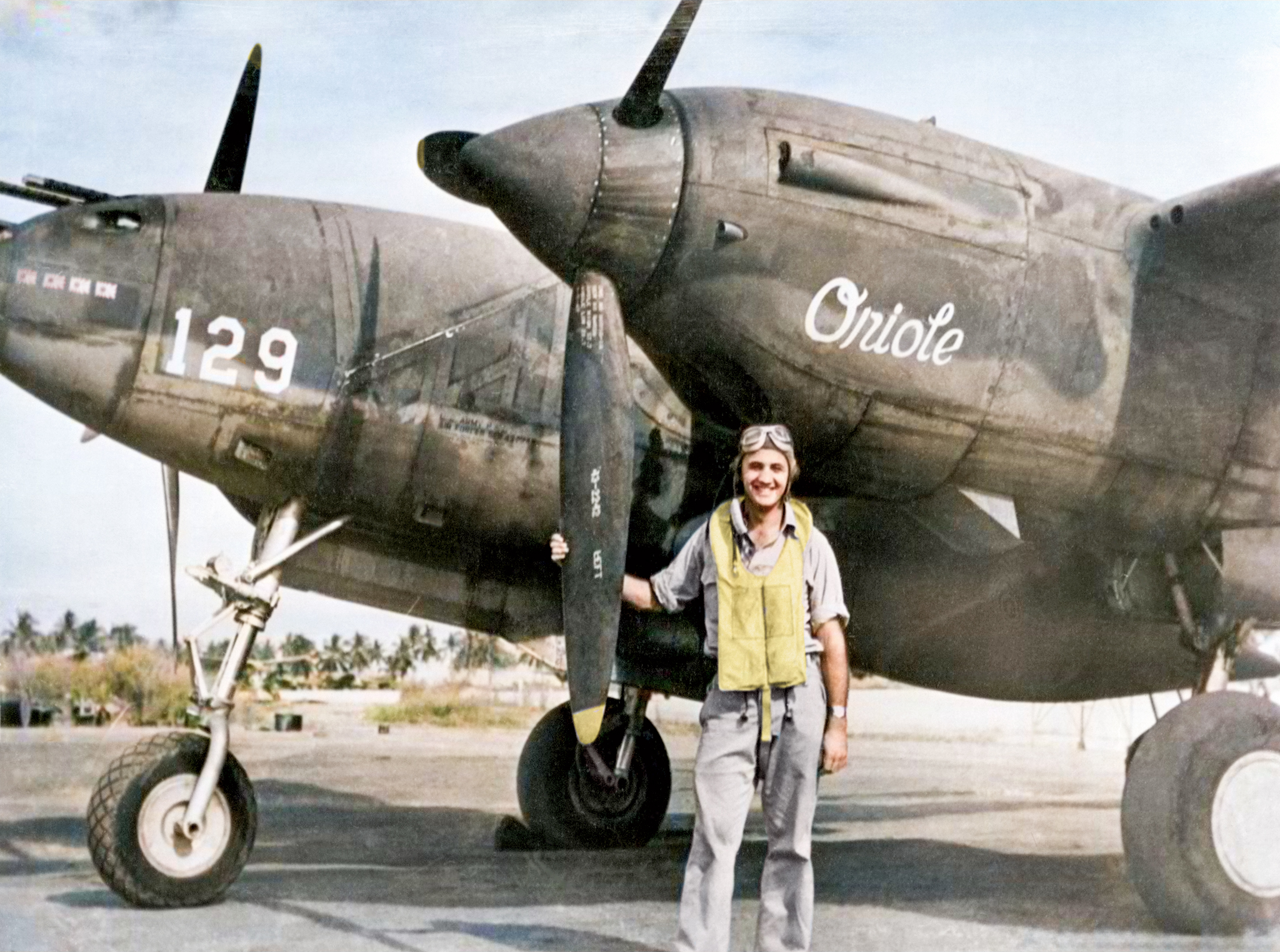 American 13AF 347FG339FS P-38 ace Lt Murray J Shubin who shot down five Jap Zeros over Guadalcanal 1942 NA300
