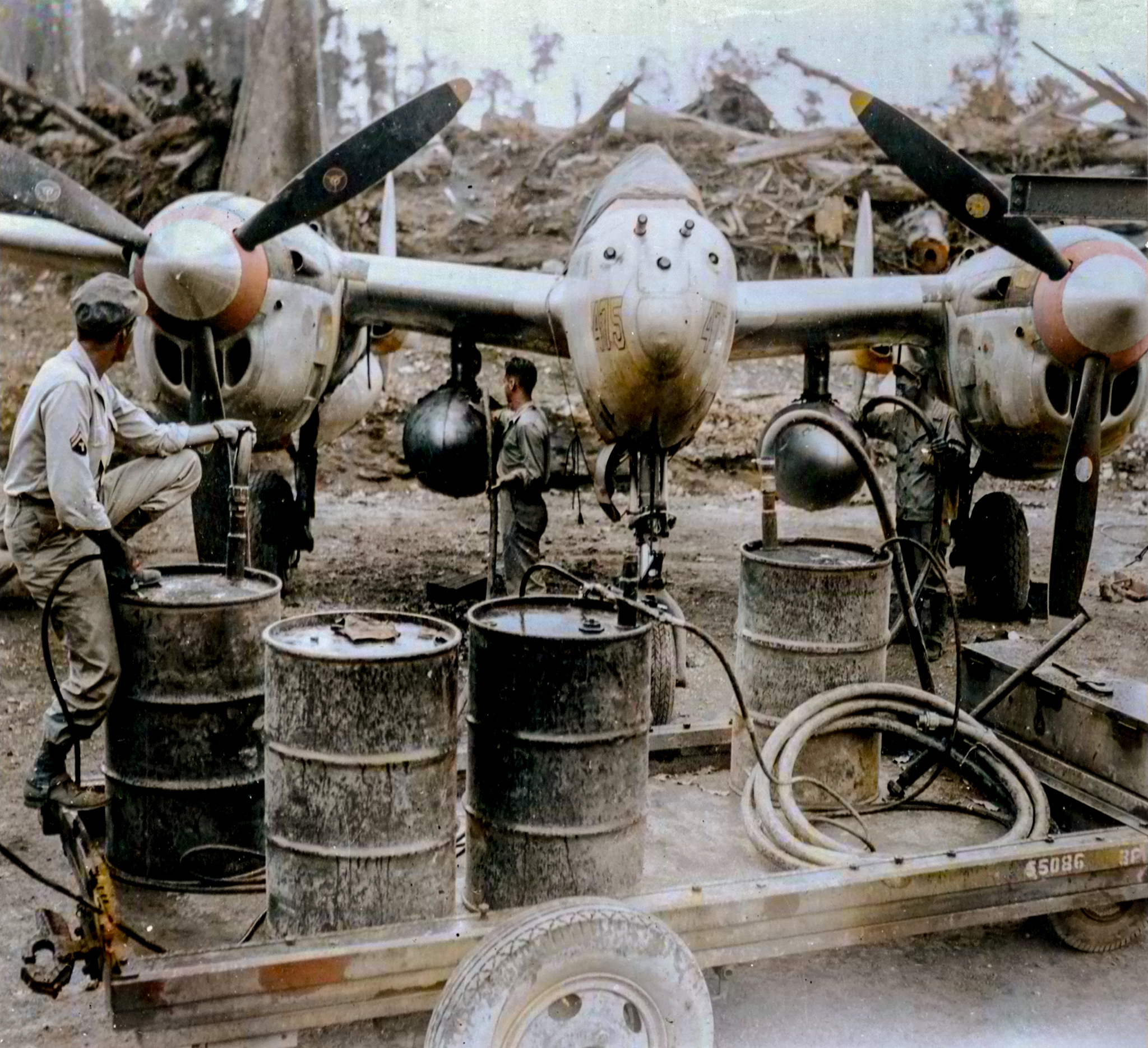 Lockheed P-38L Lightning 13AF 18FG 475 flown by Lt Col Milton Adams CO 18th FG Philippines 1945 01