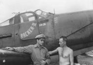 Asisbiz Bell P 39 Airacobra 7AF Racker II Lt Carlyle sd 2 Japanese planes over Makin Island Haleiwa Oahu Hawaii NA594