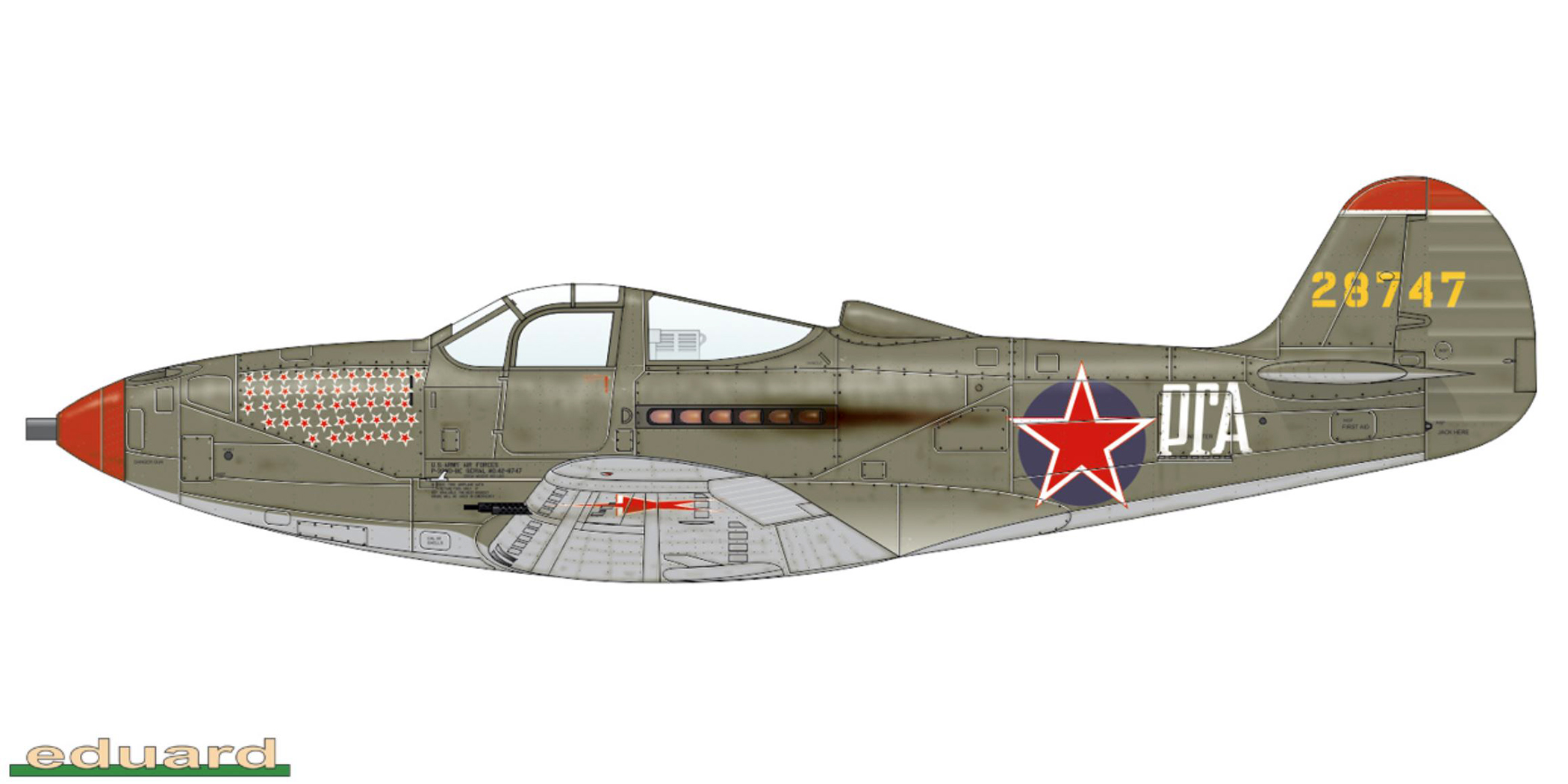 42 8747 Bell P 39N Airacobra 16GIAP flown by Guard Captain Grigoriy Andreevich Rechkalov Germany early 1944 0A
