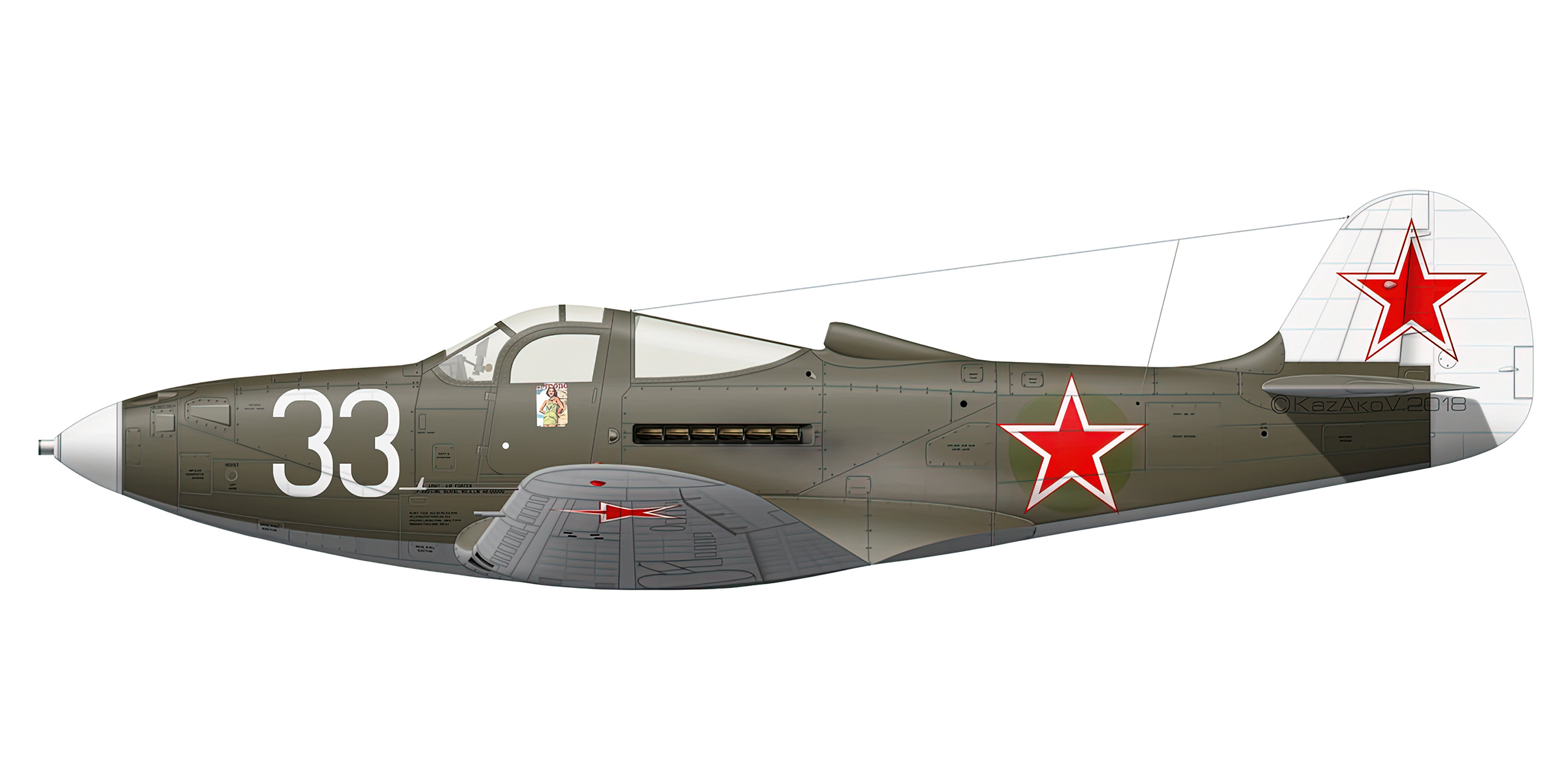 Bell P 39 Airacobra 102GvIAP 7IAK White 33 Levashovo Russia 1943 0A