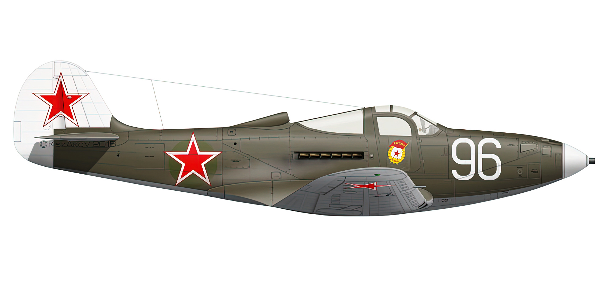 Bell P 39 Airacobra 102GvIAP 7IAK White 96 Major AG Pronin Levashovo Russia 1943 0A