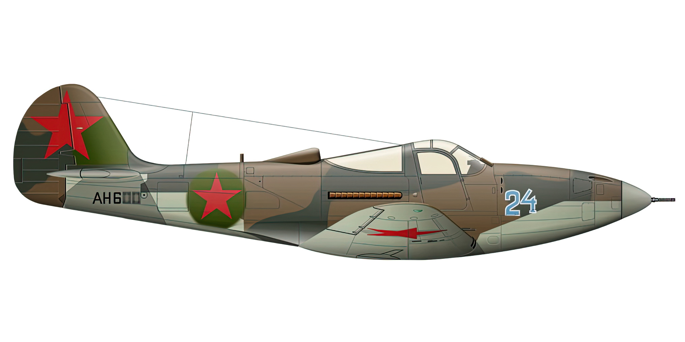 Bell P 39 Airacobra 28IAP 318IAD PVO Blue 24 in Moscow Western Air Defense Front 1943 0A