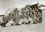 Asisbiz Bell P 39N Airacobra 25IAP Red 11 with a pilot group photo Transcaucasian Front 1945 01