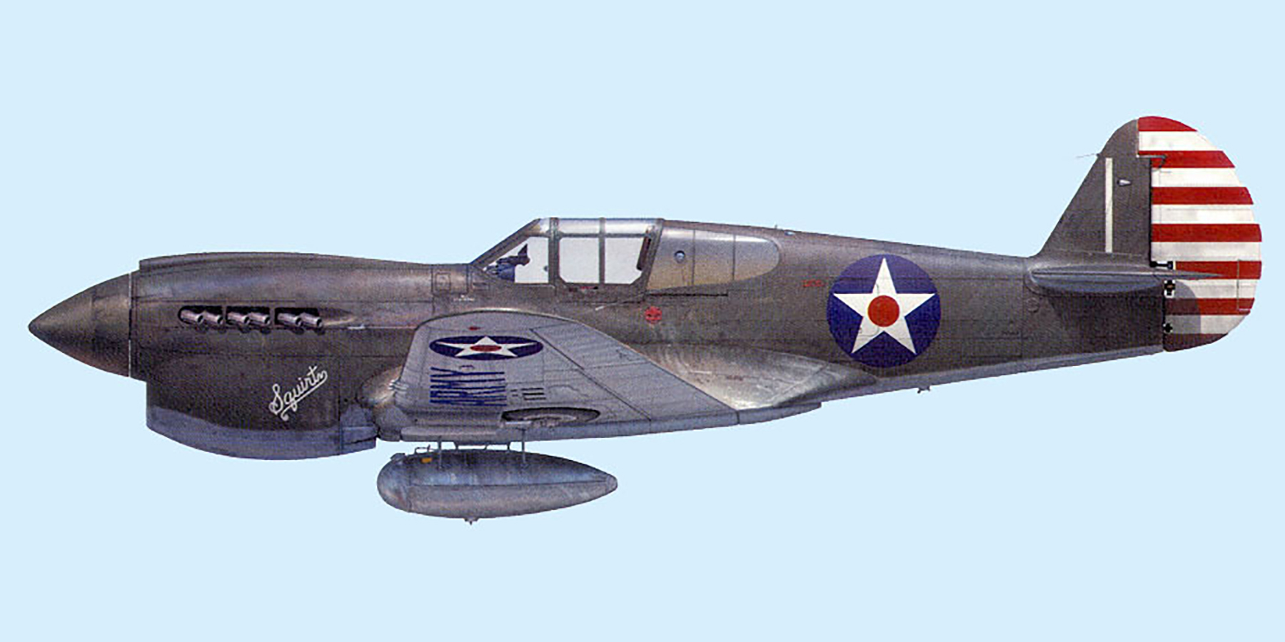 Curtiss P 40E Warhawk 15FG72FS White 1 James Beckwith Hawaii 1942 0A