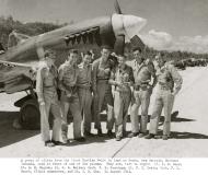 Asisbiz Aircrew USAAF 18FG44FS first group of pilots to land on Munda New Georgia 14th Aug 1943 NA317