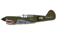 Asisbiz Curtiss P-40E Warhawk 14AF AVG 23FG2FS White 108 David L Hill Kuomintang China May 1942 eduard 0B