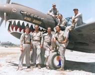 Asisbiz Curtiss P-40K Warhawk 14AF 23FG75FS King Boogie pilot Capt William D Grosvenor with 5 victories Kunming China 28th Apr 1943 NARA