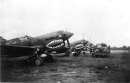 Asisbiz Curtiss P 40K Warhawk 23FG76FS lined up for refueling Kunming China 1942 01