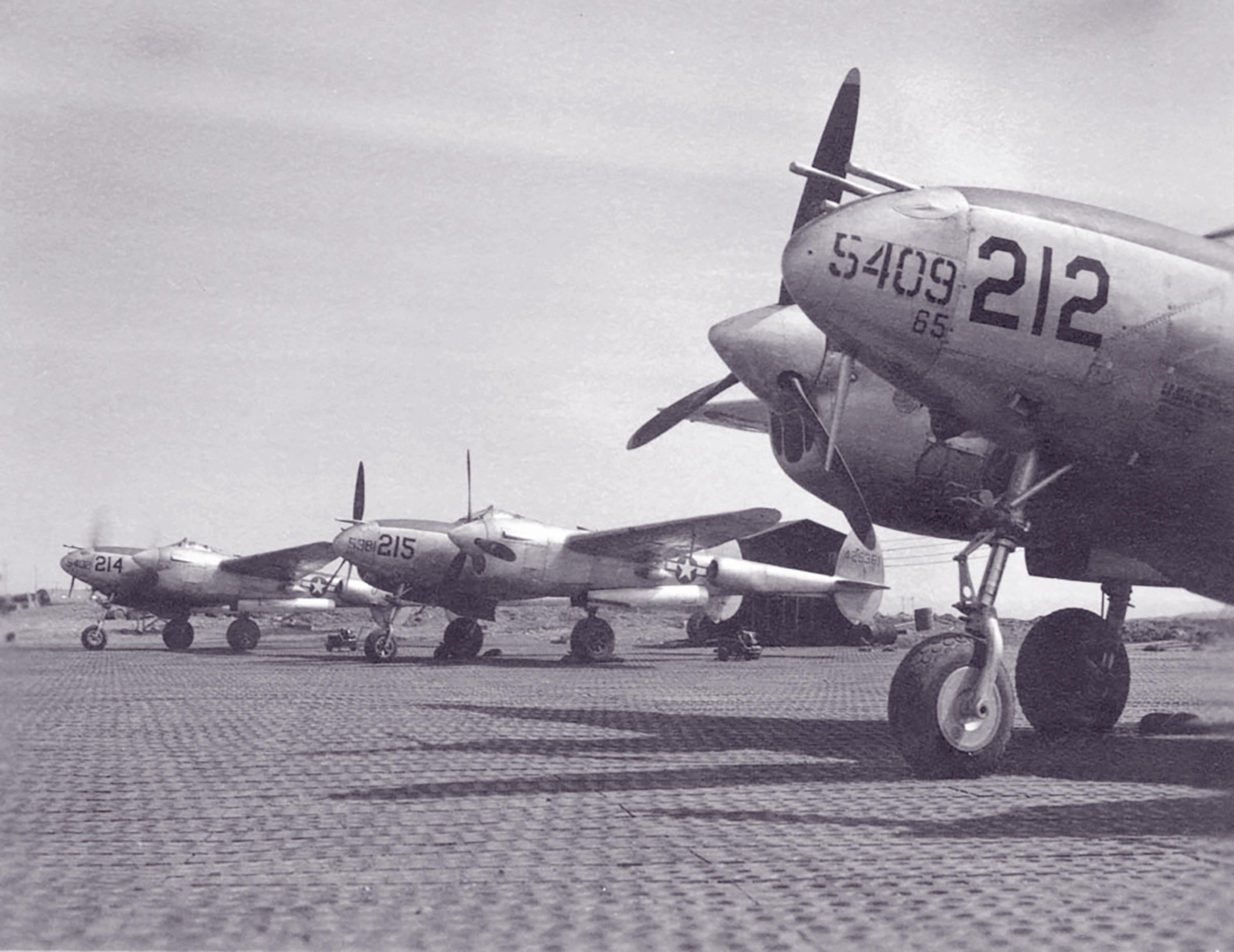 USAAF 44 25402 P 38L Lightning 343FG18FS dispersal area on Aleutian Islands 1943 022 DP 05675