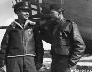 Asisbiz Aircrew 11AF 343FG Capt George Laven (left) and his wing man Lt Francis A Evans with Distinguished Flying Cross NA1228