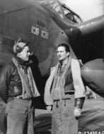 Asisbiz Aircrew 11AF 343FG Capt George Laven (right) during the Aleutian campaign Alaska 1942 NA020